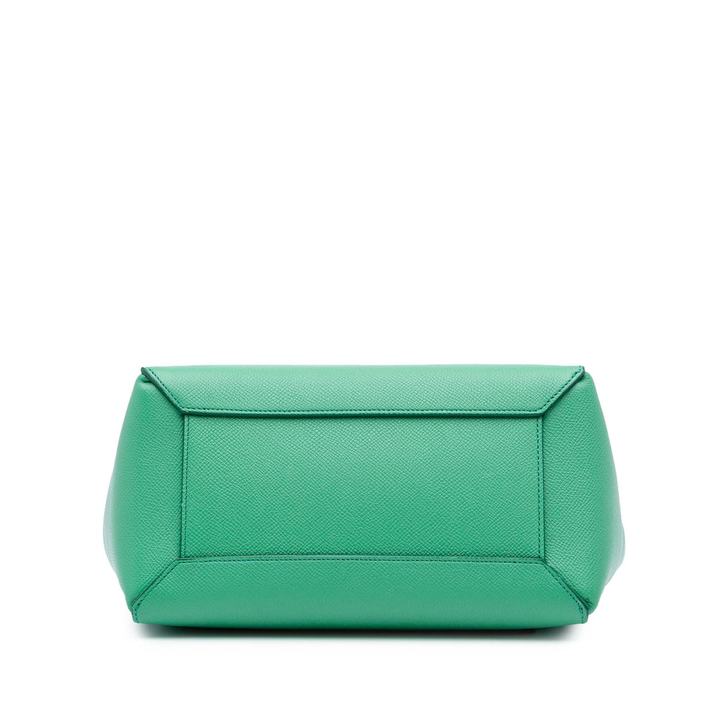 Second hand Céline Belt Bag Micro Grained Calfskin Leather 3 - Ways Tote Bag Green - Tabita Bags