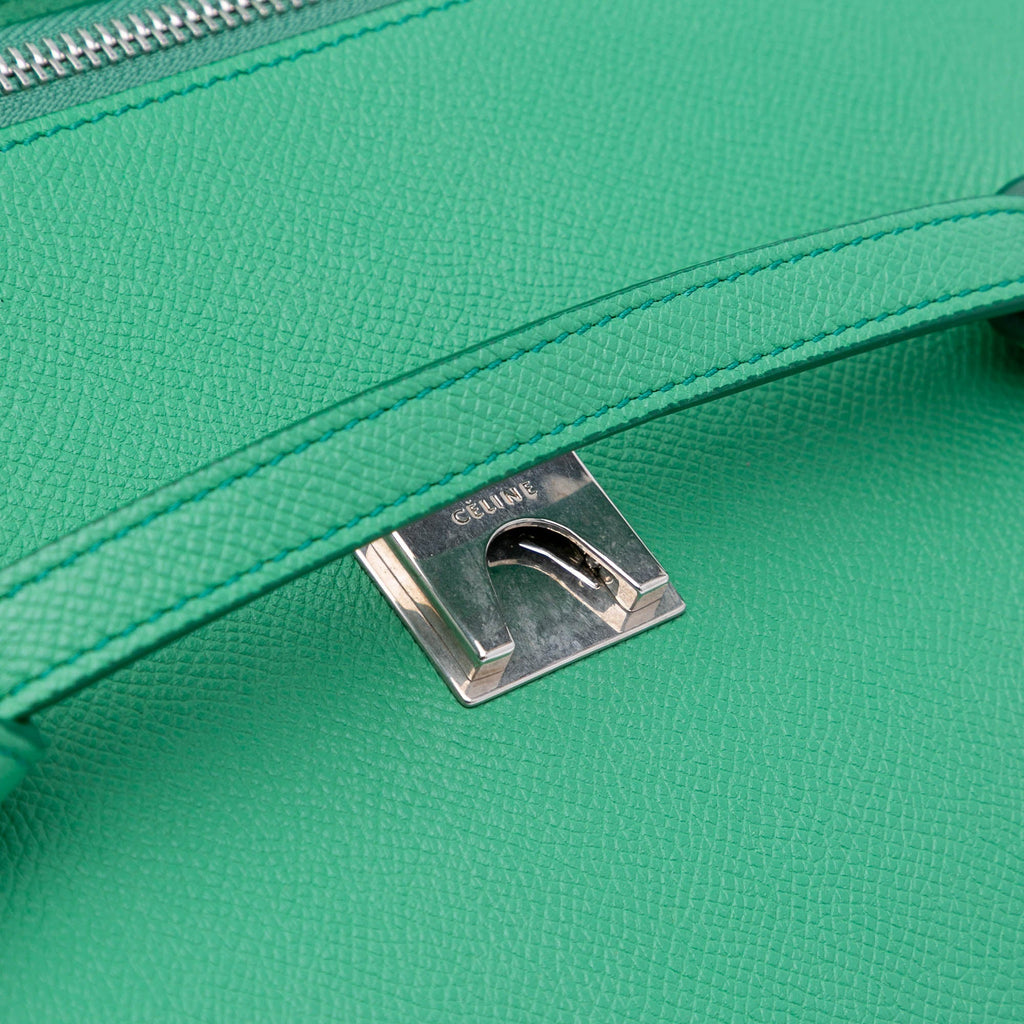 Second hand Céline Belt Bag Micro Grained Calfskin Leather 3 - Ways Tote Bag Green - Tabita Bags