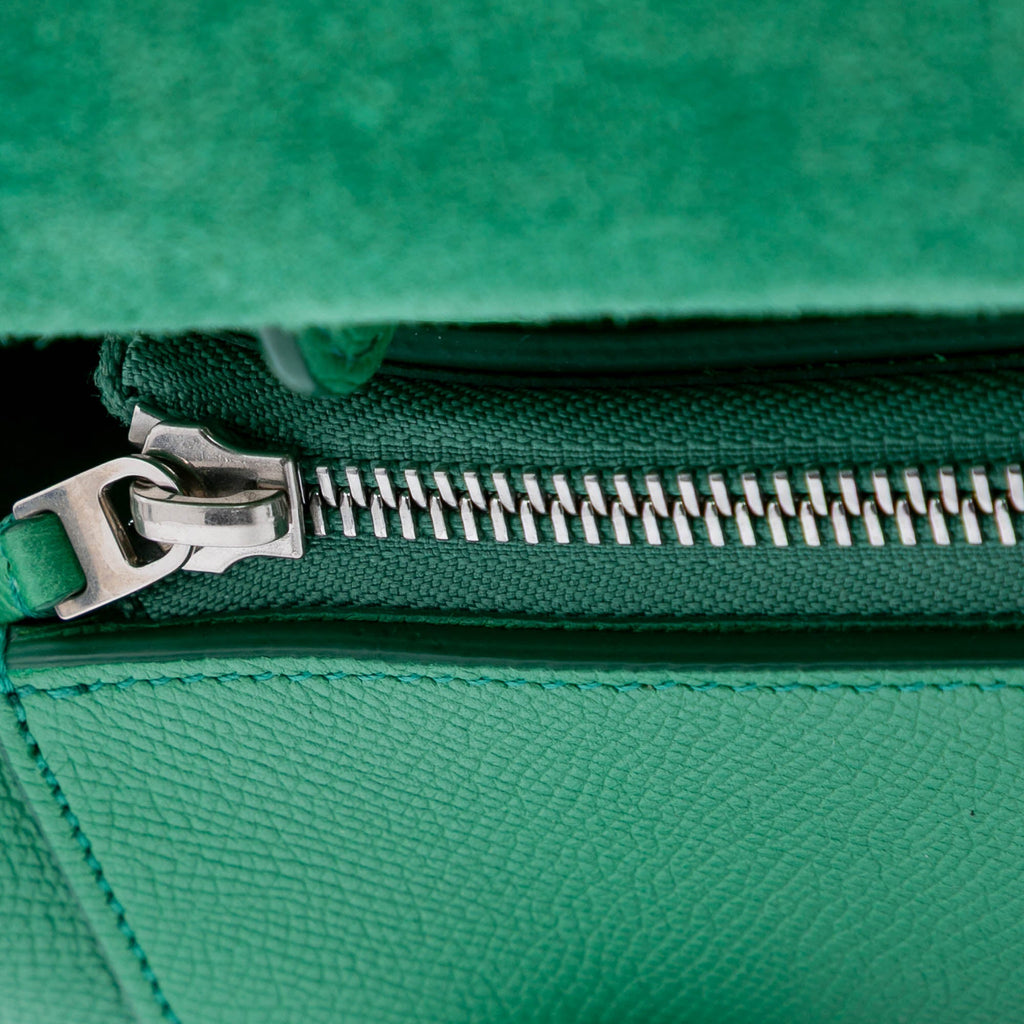 Second hand Céline Belt Bag Micro Grained Calfskin Leather 3 - Ways Tote Bag Green - Tabita Bags