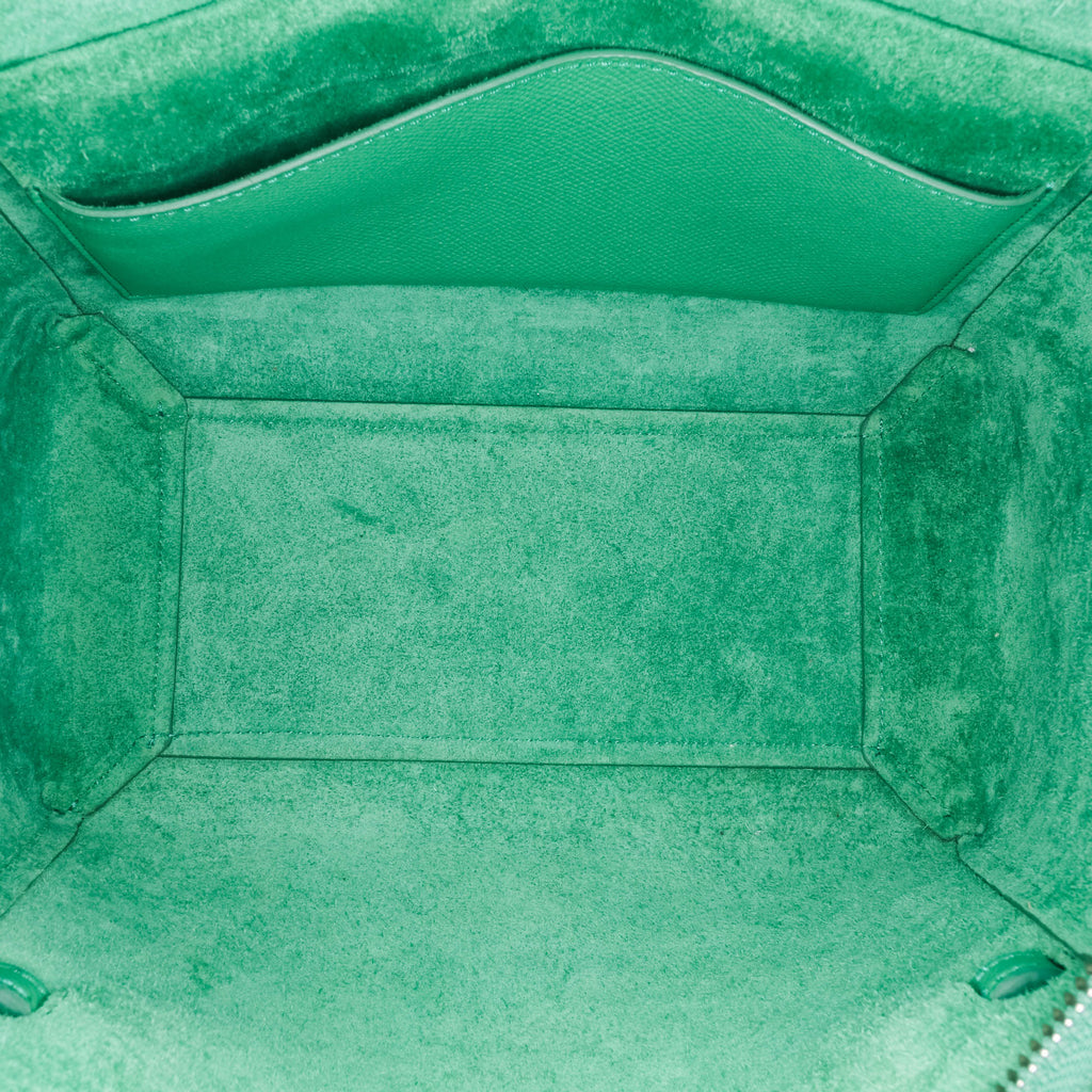 Second hand Céline Belt Bag Micro Grained Calfskin Leather 3 - Ways Tote Bag Green - Tabita Bags
