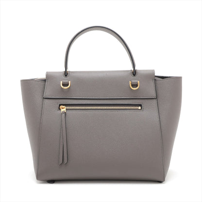 Second hand Céline Belt Bag Micro Grained Calfskin Leather 3 - Ways Tote Bag Grey - Tabita Bags