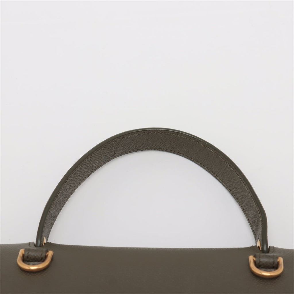 Second hand Céline Belt Bag Micro Grained Calfskin Leather 3 - Ways Tote Bag Military Green - Tabita Bags