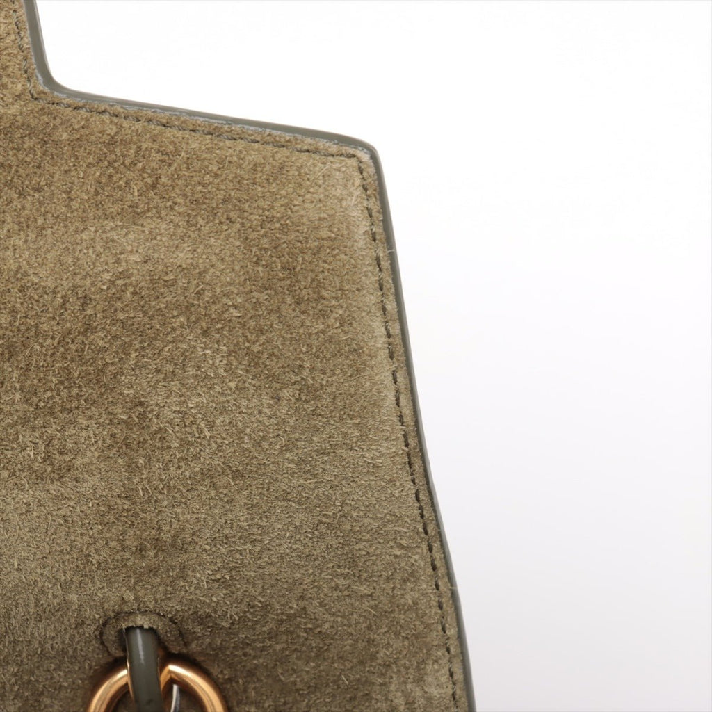 Second hand Céline Belt Bag Micro Grained Calfskin Leather 3 - Ways Tote Bag Military Green - Tabita Bags
