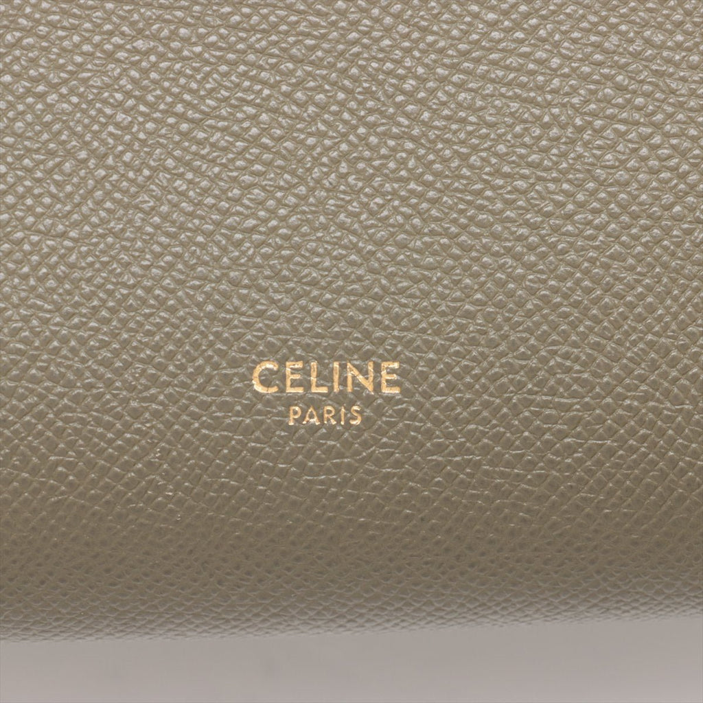 Second hand Céline Belt Bag Micro Grained Calfskin Leather 3 - Ways Tote Bag Military Green - Tabita Bags