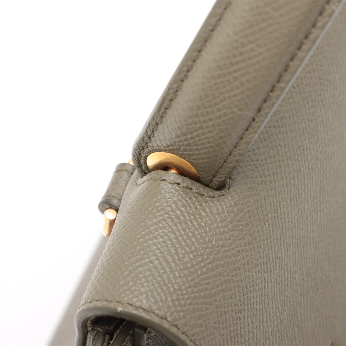 Second hand Céline Belt Bag Micro Grained Calfskin Leather 3 - Ways Tote Bag Military Green - Tabita Bags