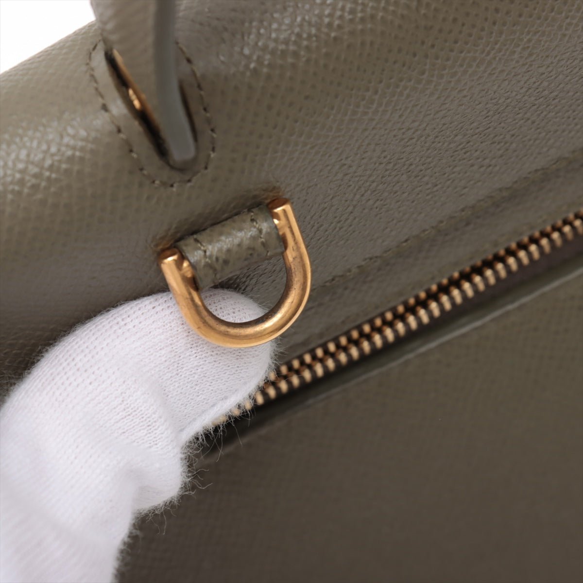 Second hand Céline Belt Bag Micro Grained Calfskin Leather 3 - Ways Tote Bag Military Green - Tabita Bags