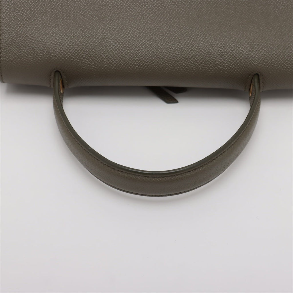 Second hand Céline Belt Bag Micro Grained Calfskin Leather 3 - Ways Tote Bag Military Green - Tabita Bags