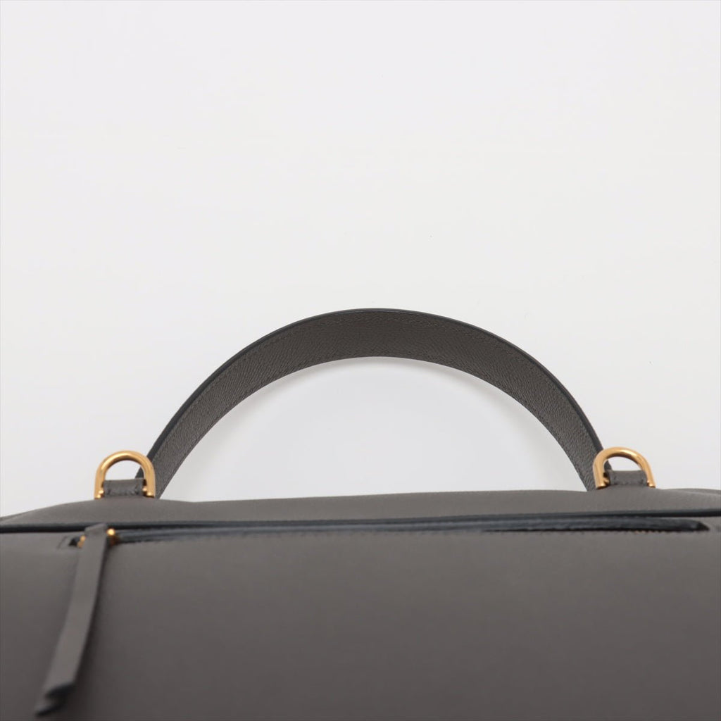 Second hand Céline Belt Bag Mini Grained Calfskin Leather 3 - Ways Tote Handbag Grey - Tabita Bags