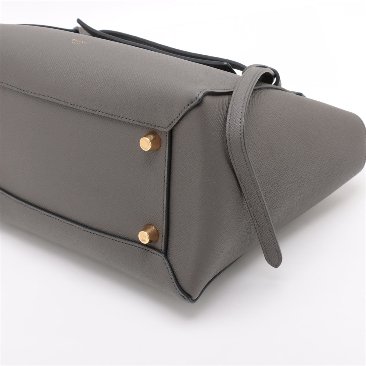 Second hand Céline Belt Bag Mini Grained Calfskin Leather 3 - Ways Tote Handbag Grey - Tabita Bags