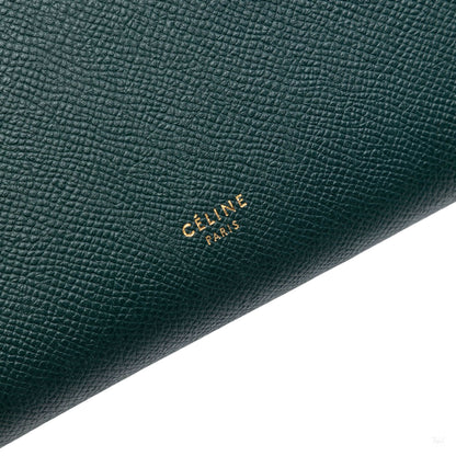 Second hand Céline Belt Bag Mini Grained Calfskin Leather Tote Handbag Green - Tabita Bags