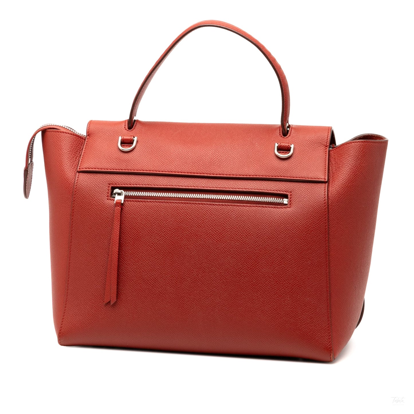 Second hand Céline Belt Bag Mini Grained Calfskin Leather Tote Handbag Red - Tabita Bags
