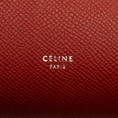 Second hand Céline Belt Bag Mini Grained Calfskin Leather Tote Handbag Red - Tabita Bags