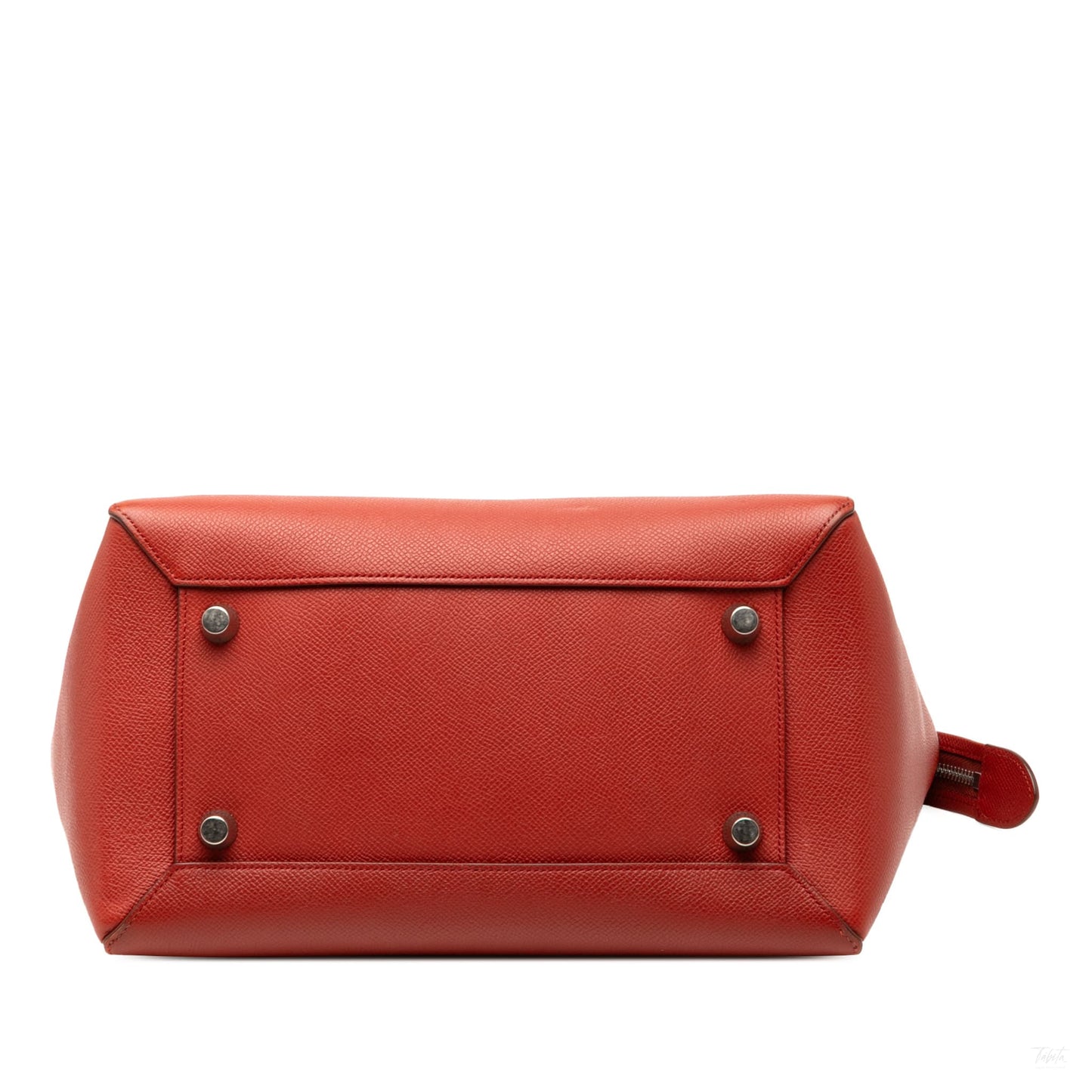 Second hand Céline Belt Bag Mini Grained Calfskin Leather Tote Handbag Red - Tabita Bags