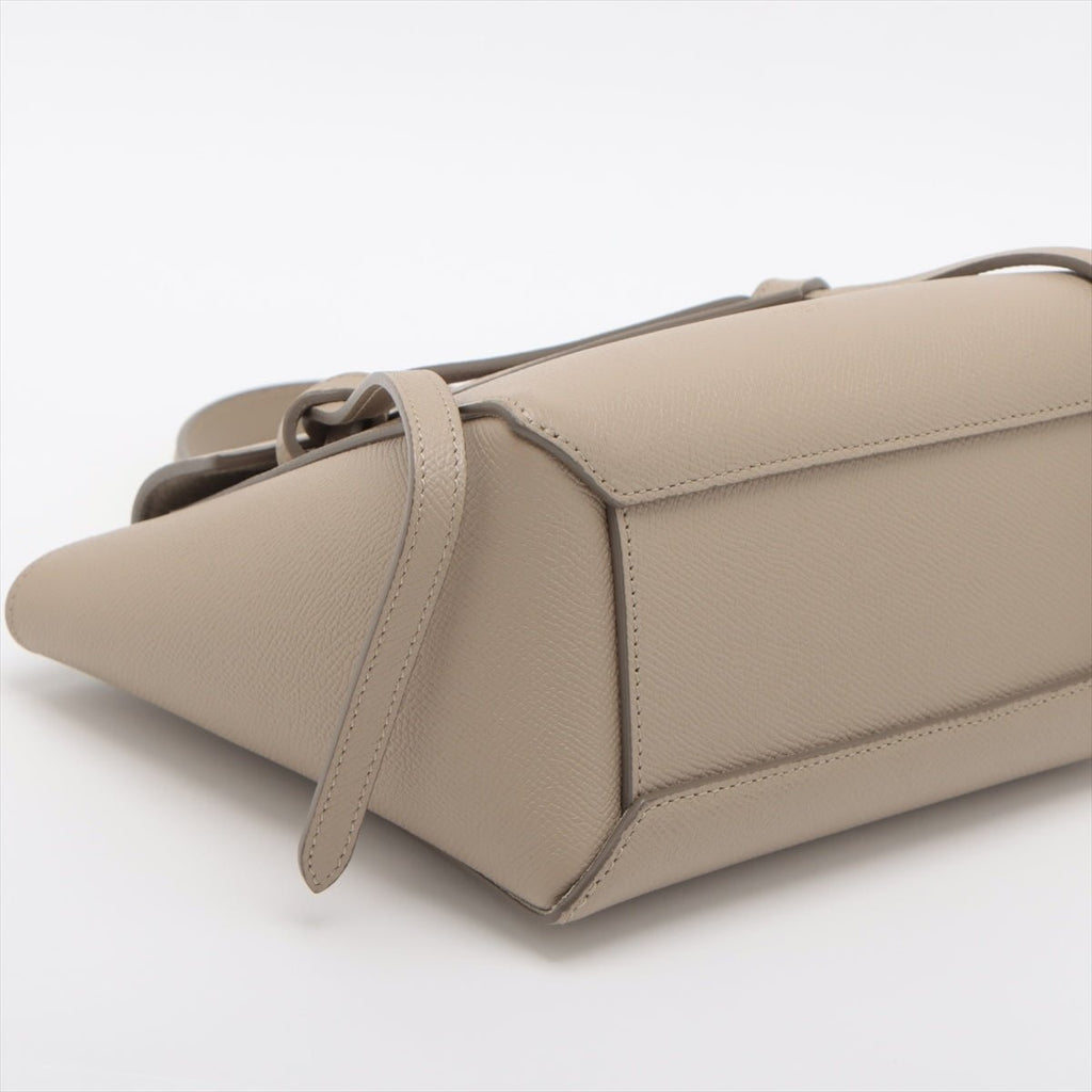 Second hand Céline Belt Bag Nano Grained Calfskin Leather 3 - Ways Tote Bag Beige - Tabita Bags