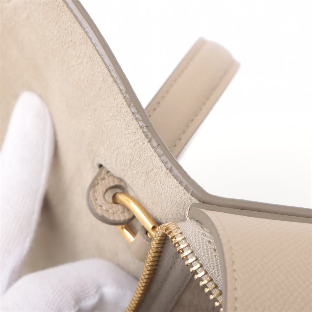 Second hand Céline Belt Bag Nano Grained Calfskin Leather 3 - Ways Tote Bag Beige - Tabita Bags