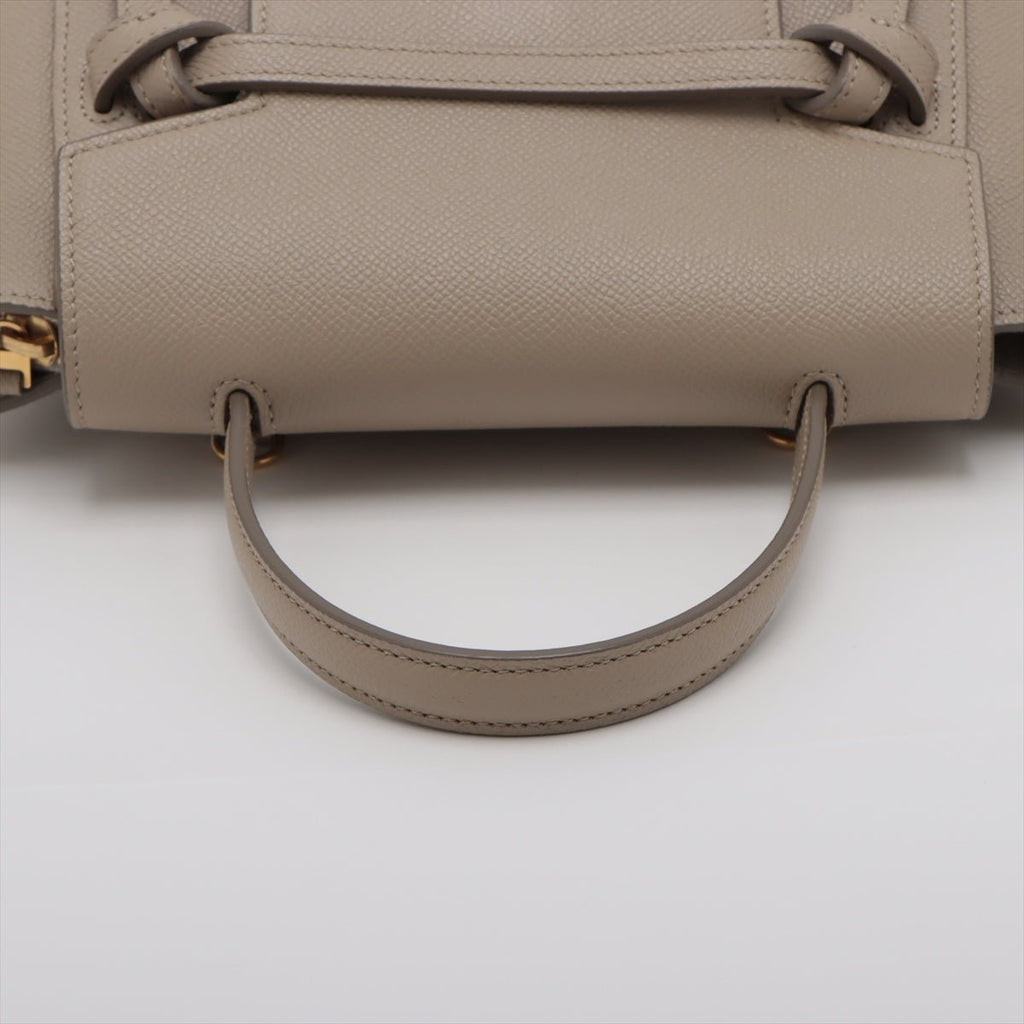 Second hand Céline Belt Bag Nano Grained Calfskin Leather 3 - Ways Tote Bag Beige - Tabita Bags