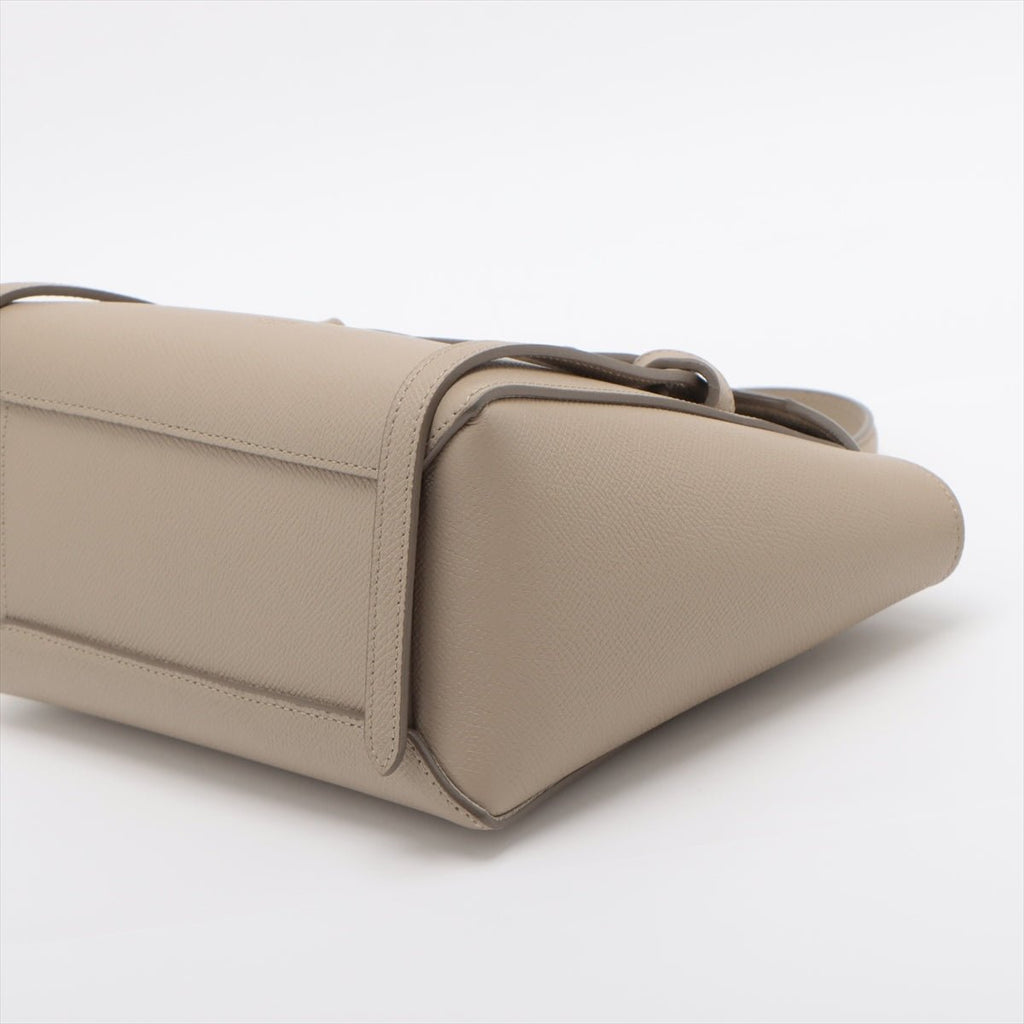Second hand Céline Belt Bag Nano Grained Calfskin Leather 3 - Ways Tote Bag Beige - Tabita Bags