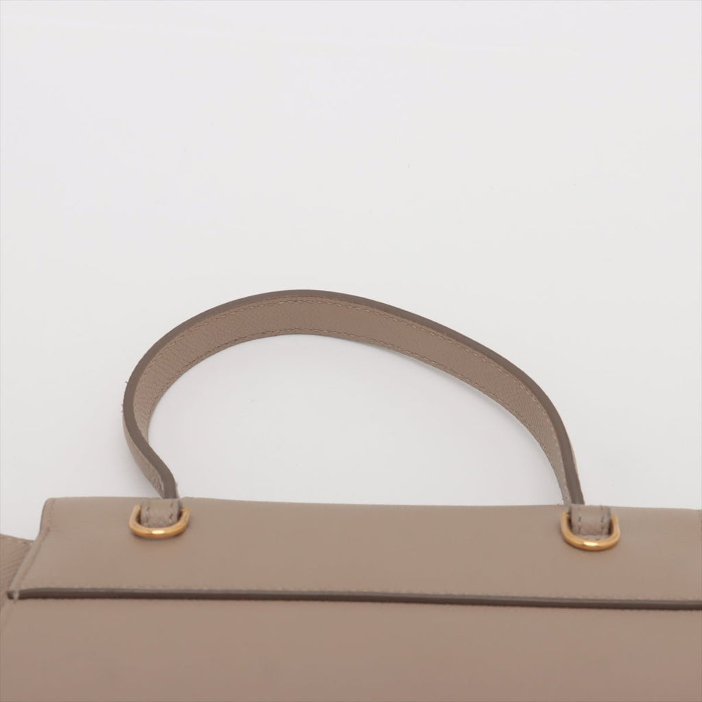 Second hand Céline Belt Bag Nano Grained Calfskin Leather 3 - Ways Tote Bag Check Beige - Tabita Bags