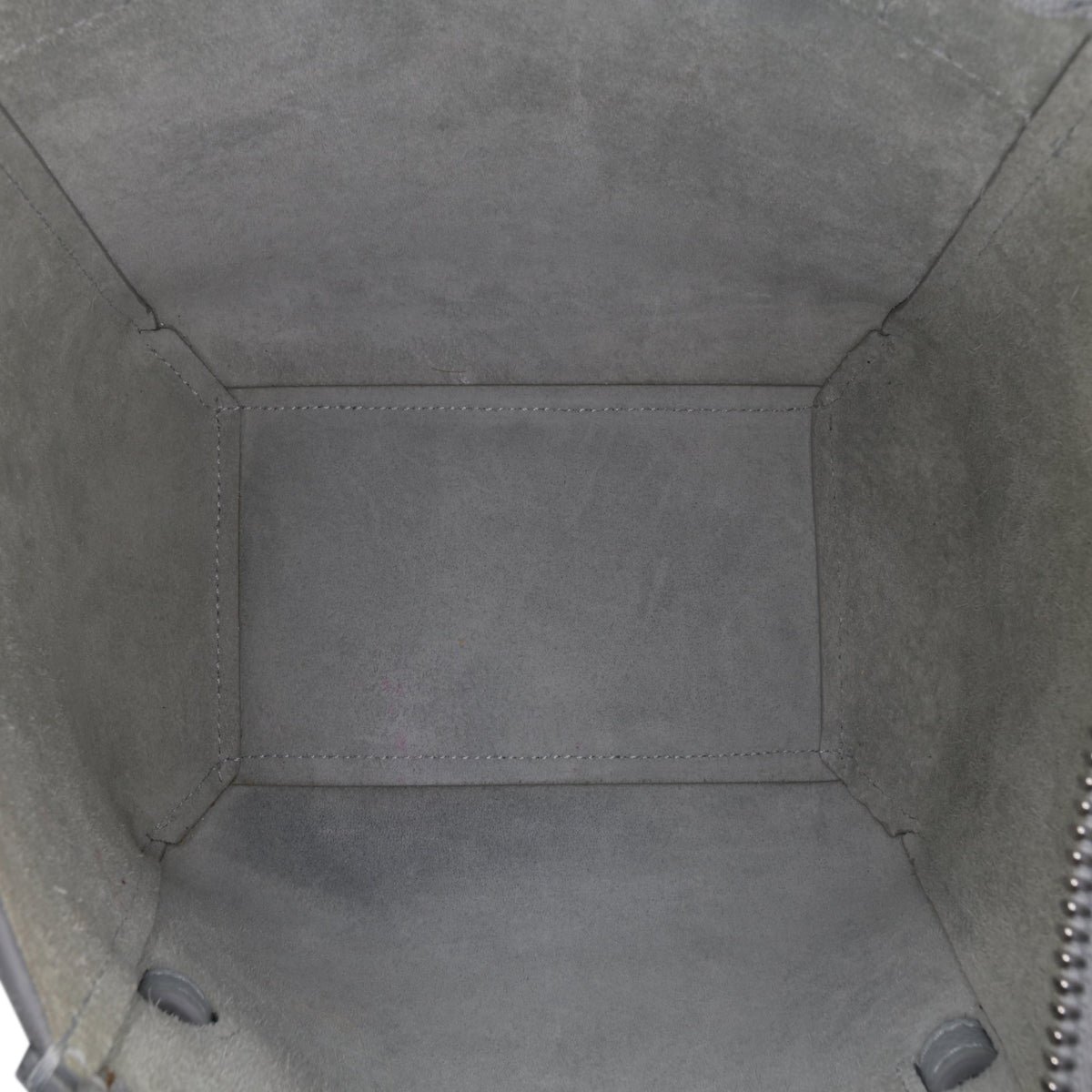 Second hand Céline Belt Bag Nano Grained Calfskin Leather 3 - Ways Tote Bag Grey - Tabita Bags