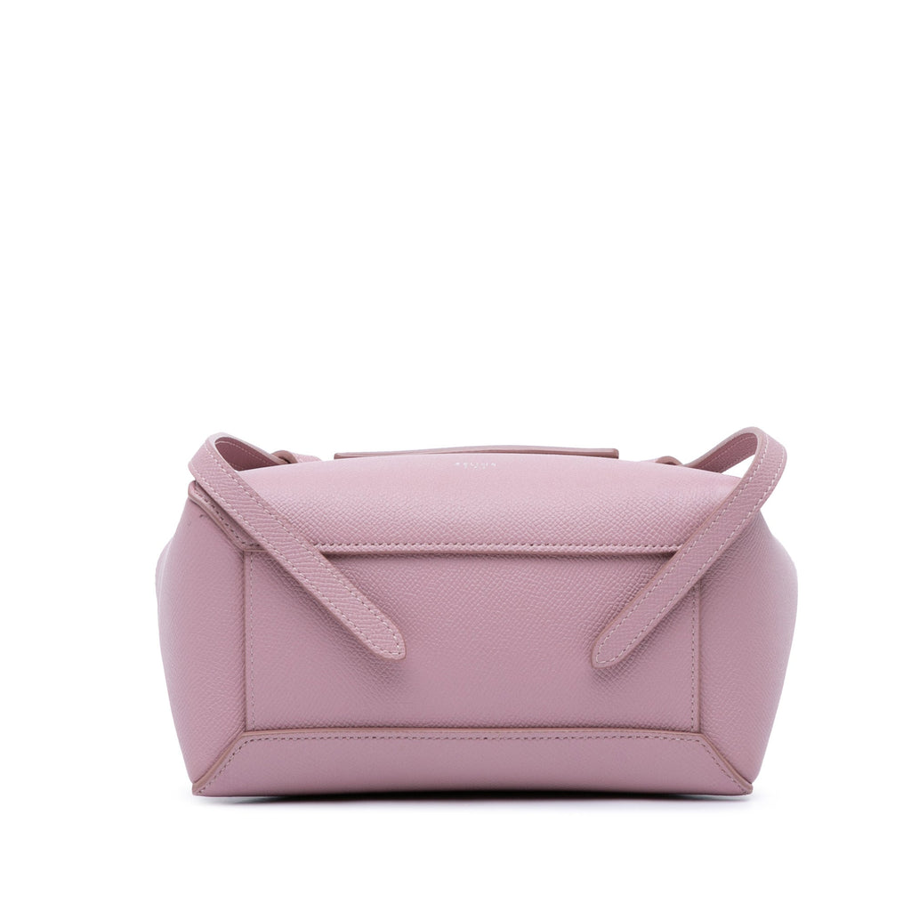Second hand Céline Belt Bag Nano Grained Calfskin Leather 3 - Ways Tote Bag Pink - Tabita Bags