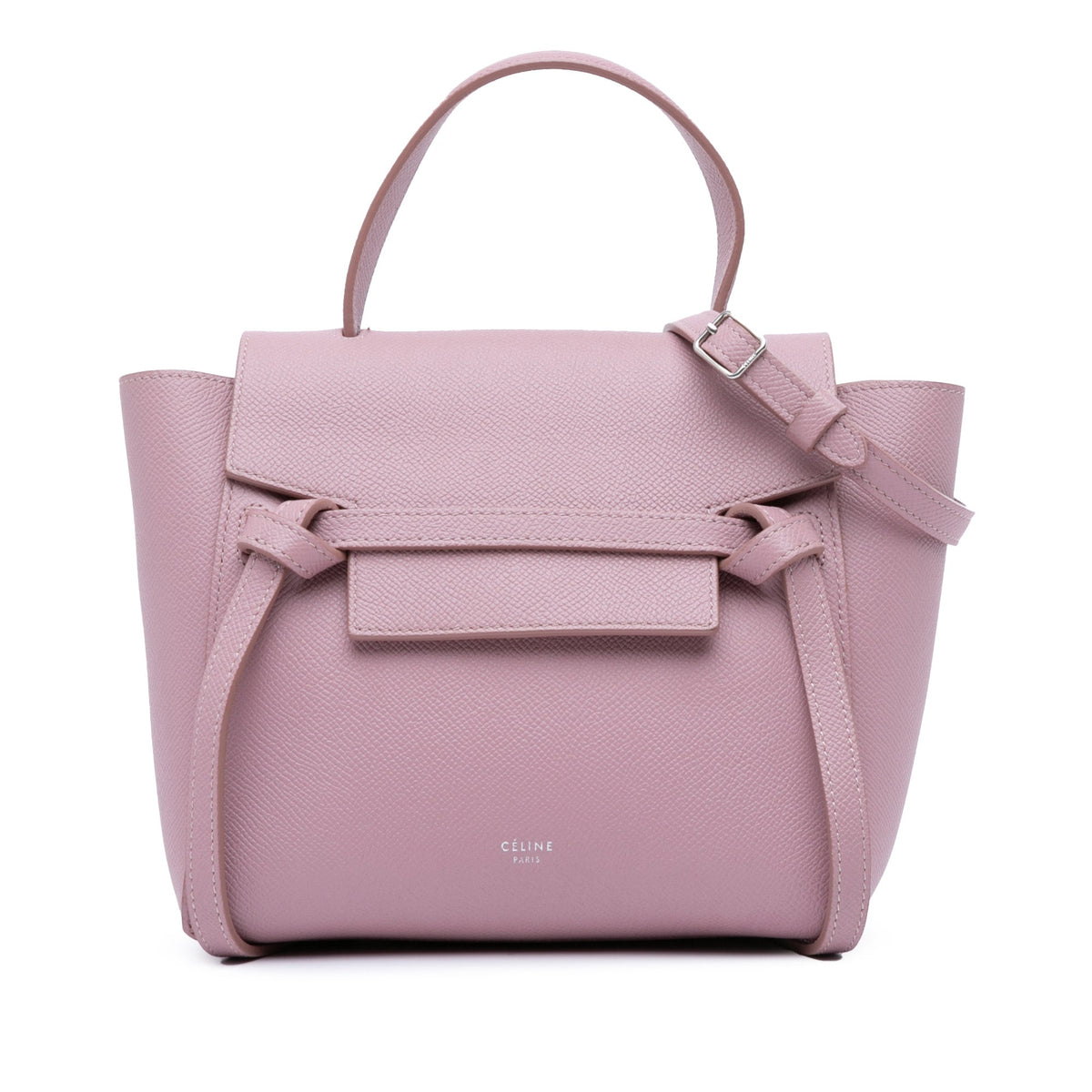 Second hand Céline Belt Bag Nano Grained Calfskin Leather 3 - Ways Tote Bag Pink - Tabita Bags