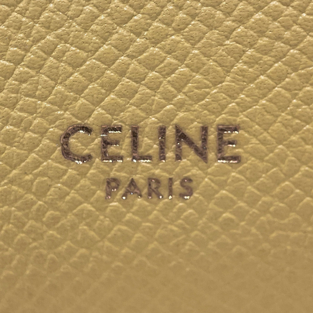 Second hand Céline Belt Bag Nano Grained Calfskin Leather 3 - Ways Tote Bag Yellow - Tabita Bags