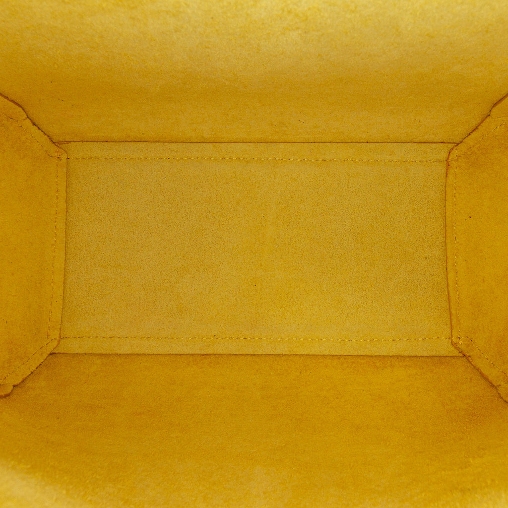 Second hand Céline Belt Bag Nano Grained Calfskin Leather 3 - Ways Tote Bag Yellow - Tabita Bags