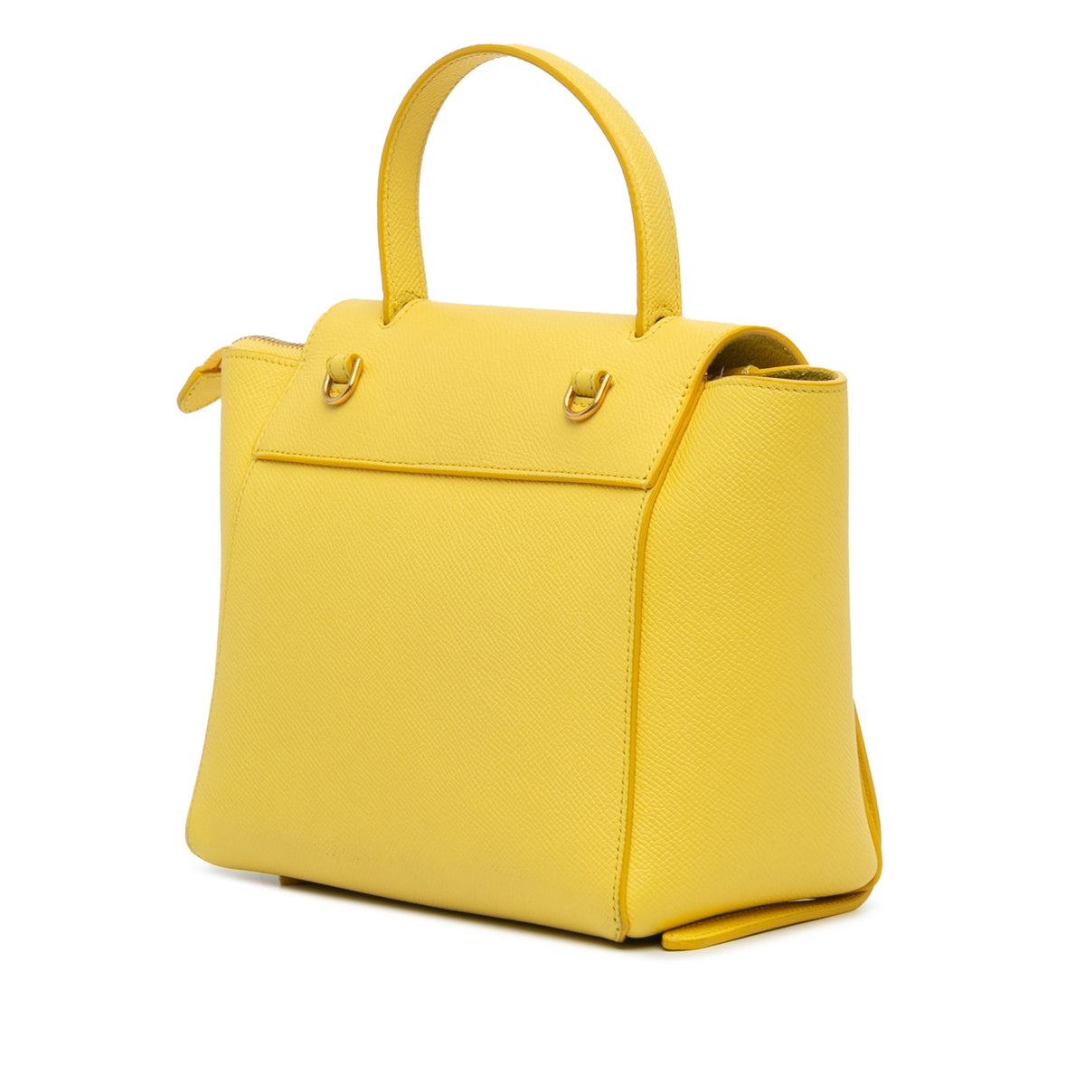 Second hand Céline Belt Bag Nano Grained Calfskin Leather 3 - Ways Tote Bag Yellow - Tabita Bags