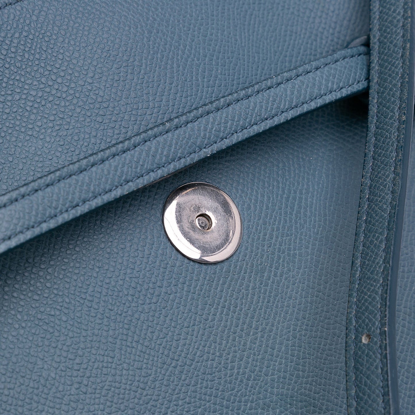 Second hand Céline Belt Bag Nano Grained Calfskin Leather Tote Handbag Blue - Tabita Bags