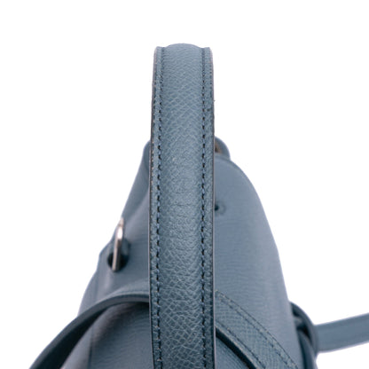 Second hand Céline Belt Bag Nano Grained Calfskin Leather Tote Handbag Blue - Tabita Bags