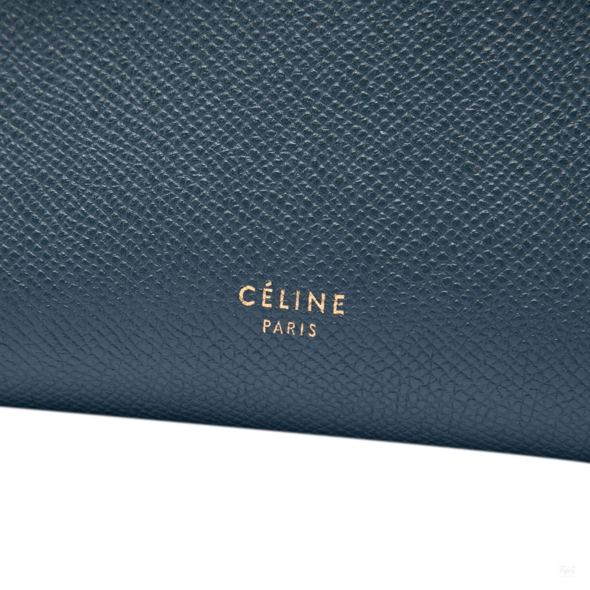 Second hand Céline Belt Bag Nano Grained Calfskin Leather Tote Handbag Blue - Tabita Bags