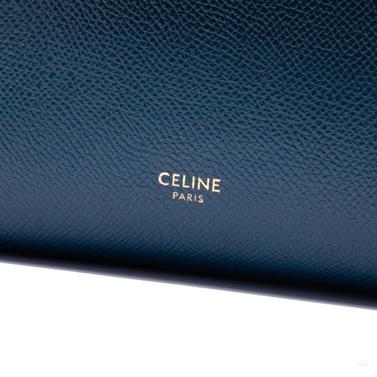 Second hand Céline Belt Bag Nano Grained Calfskin Leather Tote Handbag Blue - Tabita Bags