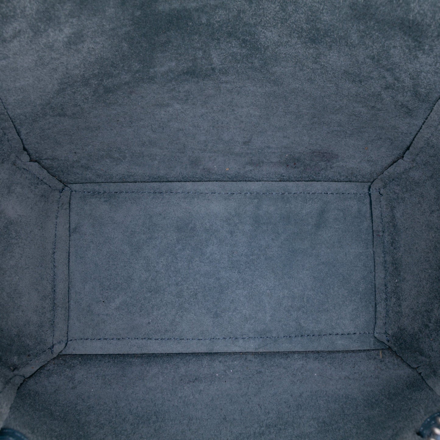 Second hand Céline Belt Bag Nano Grained Calfskin Leather Tote Handbag Blue - Tabita Bags