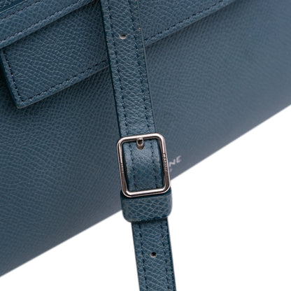 Second hand Céline Belt Bag Nano Grained Calfskin Leather Tote Handbag Blue - Tabita Bags