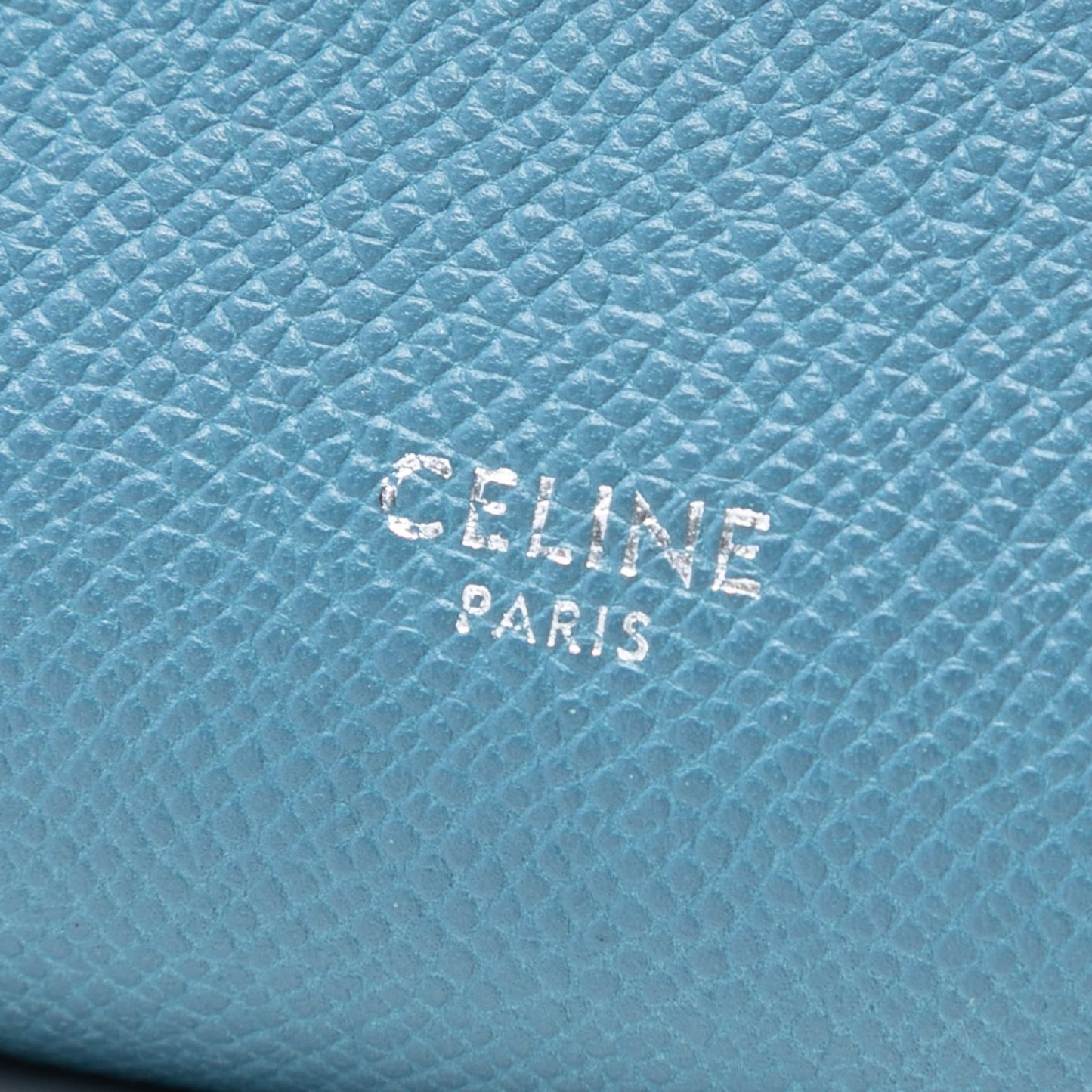 Second hand Céline Belt Bag Nano Grained Calfskin Leather Tote Handbag Blue - Tabita Bags