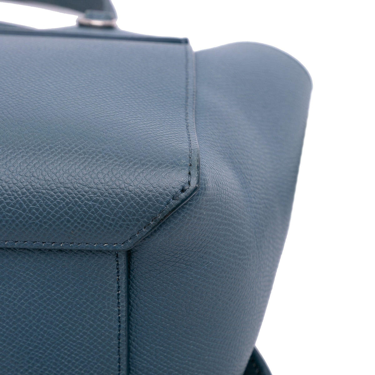 Second hand Céline Belt Bag Nano Grained Calfskin Leather Tote Handbag Blue - Tabita Bags