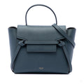 Second hand Céline Belt Bag Nano Grained Calfskin Leather Tote Handbag Blue - Tabita Bags