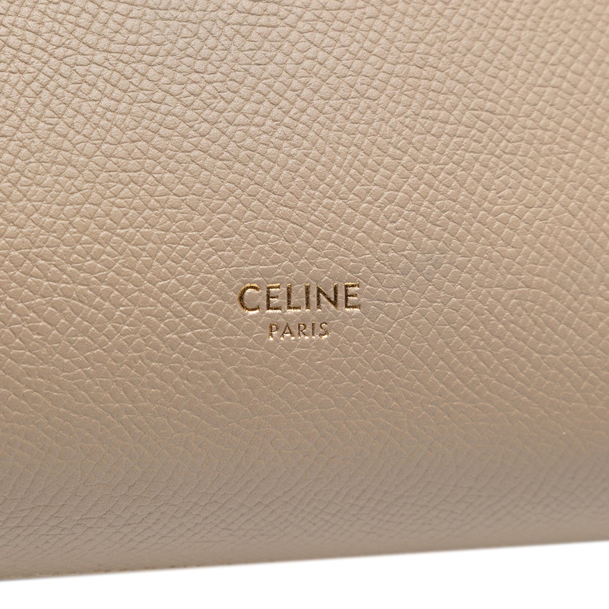 Second hand Céline Belt Bag Nano Grained Calfskin Leather Tote Handbag Brown - Tabita Bags
