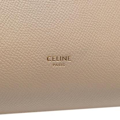 Second hand Céline Belt Bag Nano Grained Calfskin Leather Tote Handbag Brown - Tabita Bags