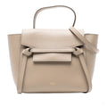 Second hand Céline Belt Bag Nano Grained Calfskin Leather Tote Handbag Brown - Tabita Bags