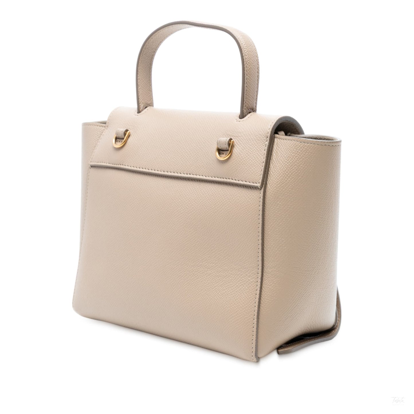 Second hand Céline Belt Bag Nano Grained Calfskin Leather Tote Handbag Brown - Tabita Bags