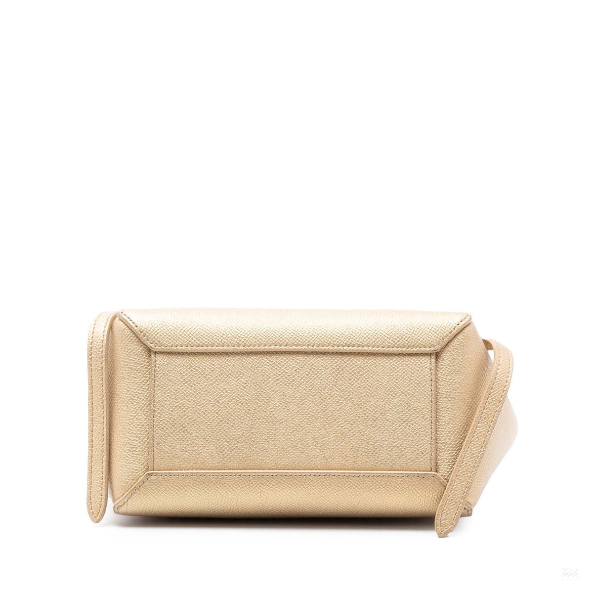 Second hand Céline Belt Bag Nano Grained Calfskin Leather Tote Handbag Gold - Tabita Bags