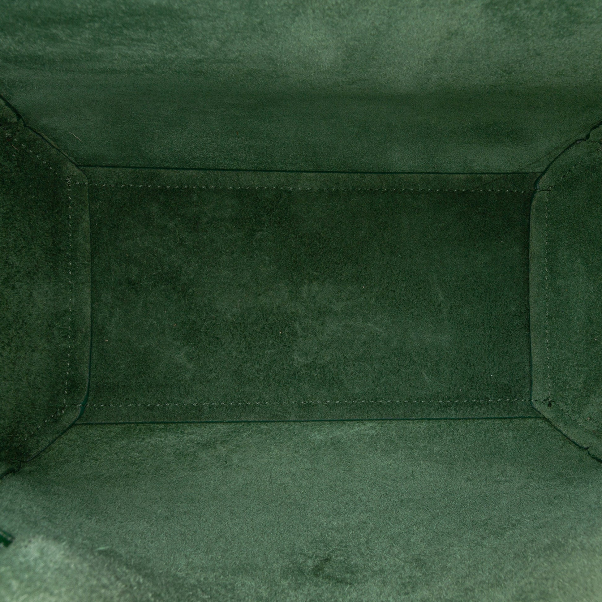 Second hand Céline Belt Bag Nano Grained Calfskin Leather Tote Handbag Green - Tabita Bags