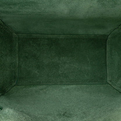 Second hand Céline Belt Bag Nano Grained Calfskin Leather Tote Handbag Green - Tabita Bags