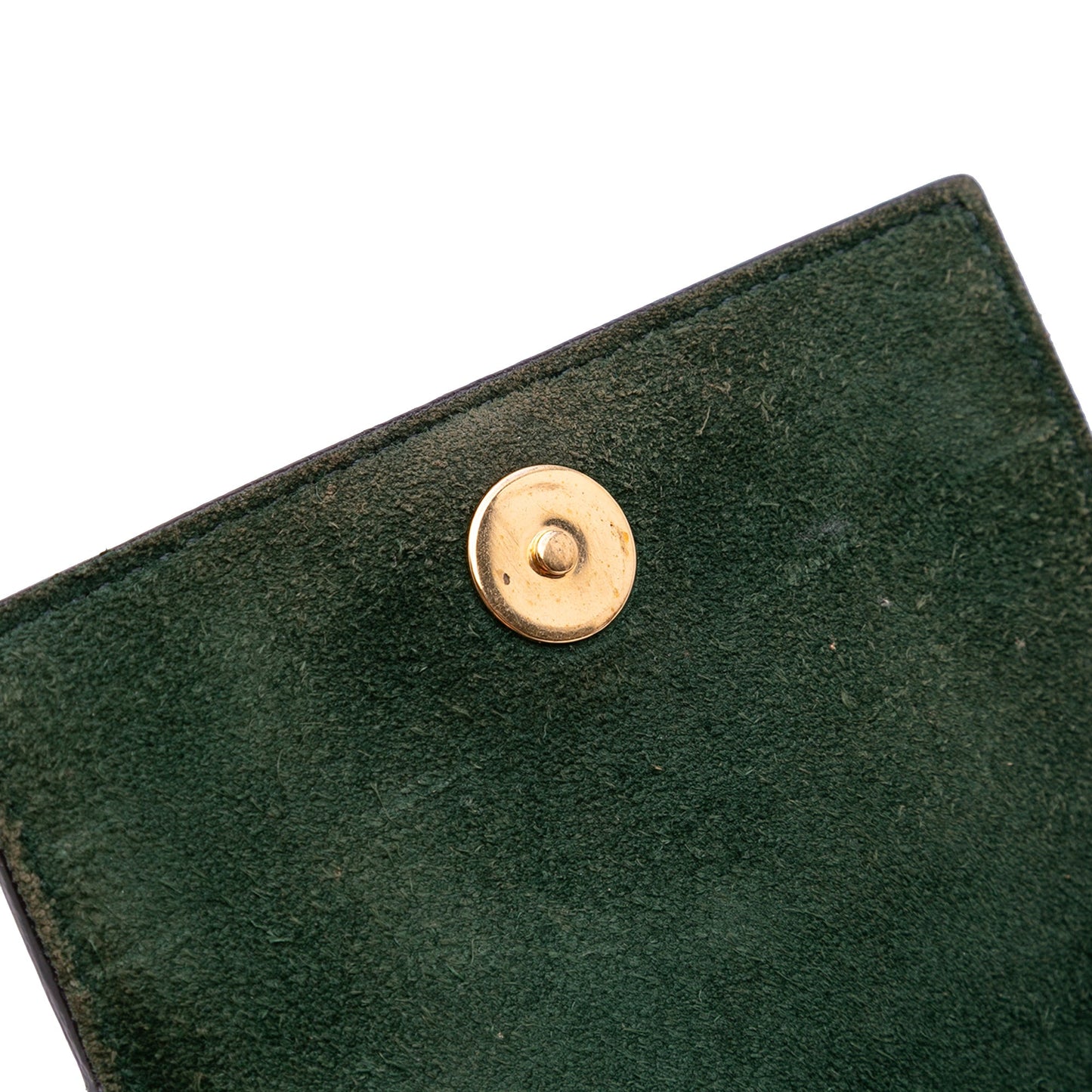 Second hand Céline Belt Bag Nano Grained Calfskin Leather Tote Handbag Green - Tabita Bags