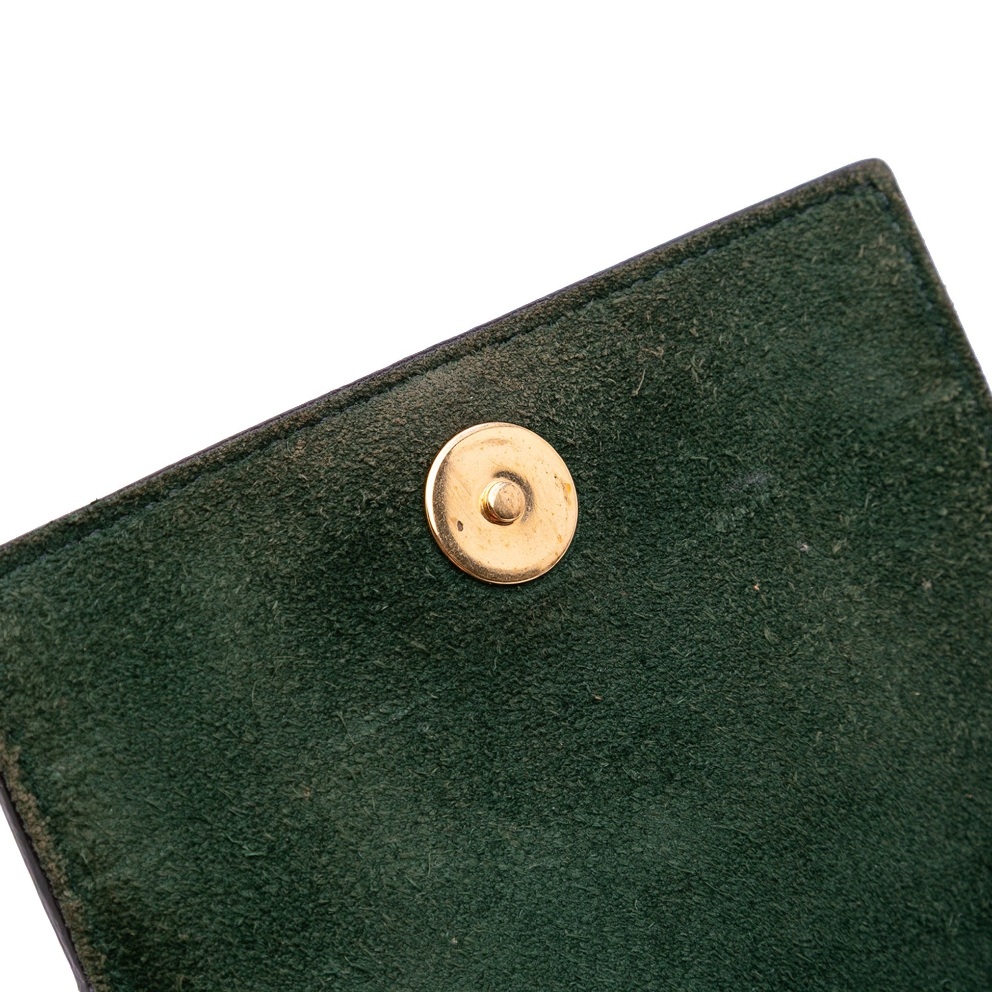 Second hand Céline Belt Bag Nano Grained Calfskin Leather Tote Handbag Green - Tabita Bags