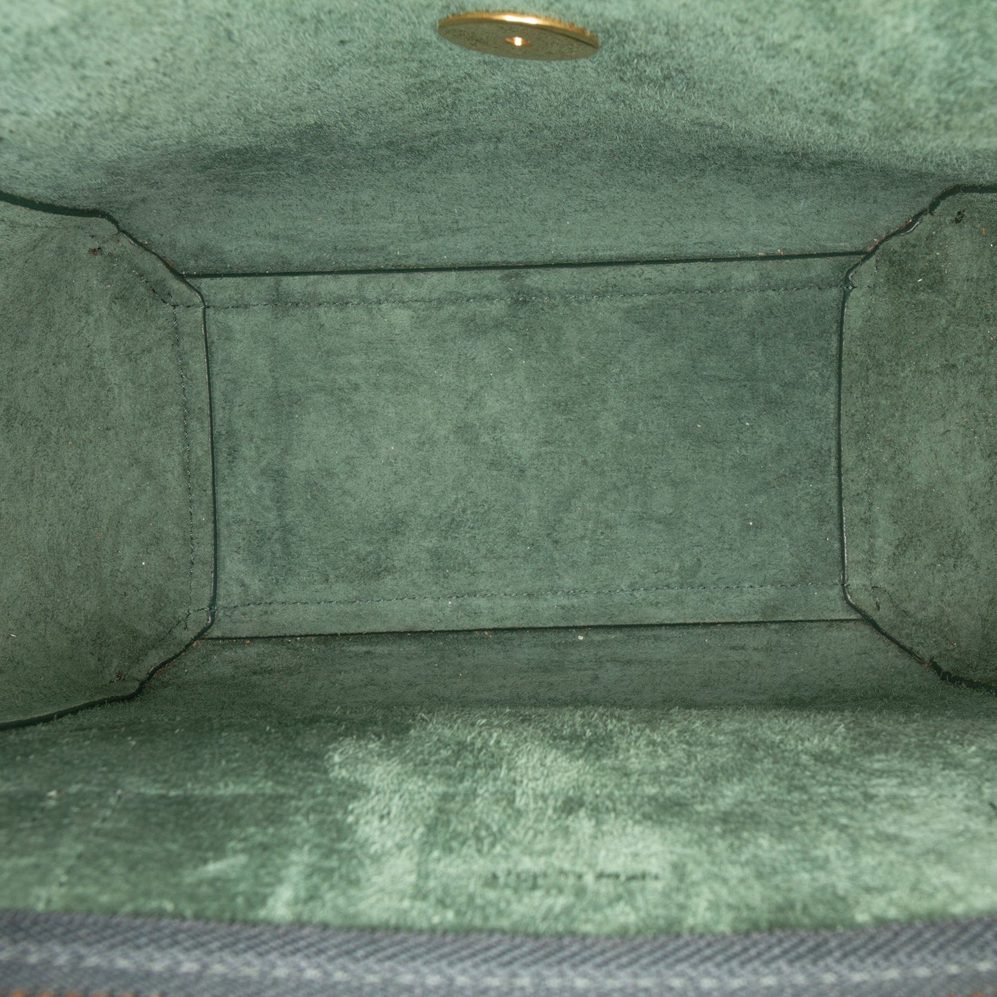 Second hand Céline Belt Bag Nano Grained Calfskin Leather Tote Handbag Green - Tabita Bags