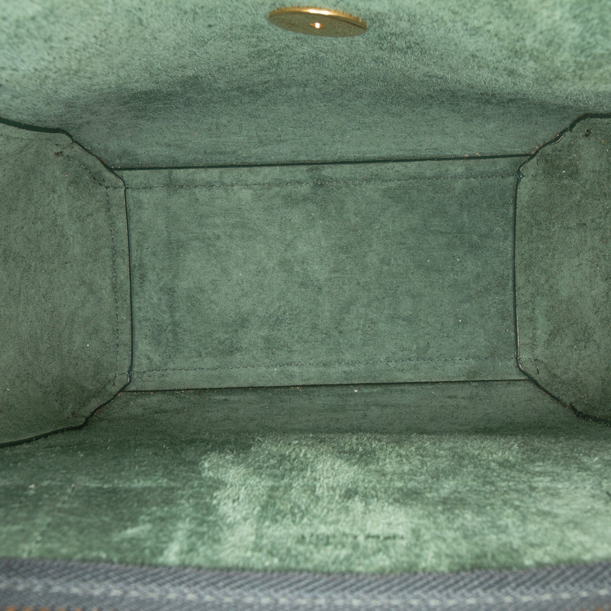 Second hand Céline Belt Bag Nano Grained Calfskin Leather Tote Handbag Green - Tabita Bags