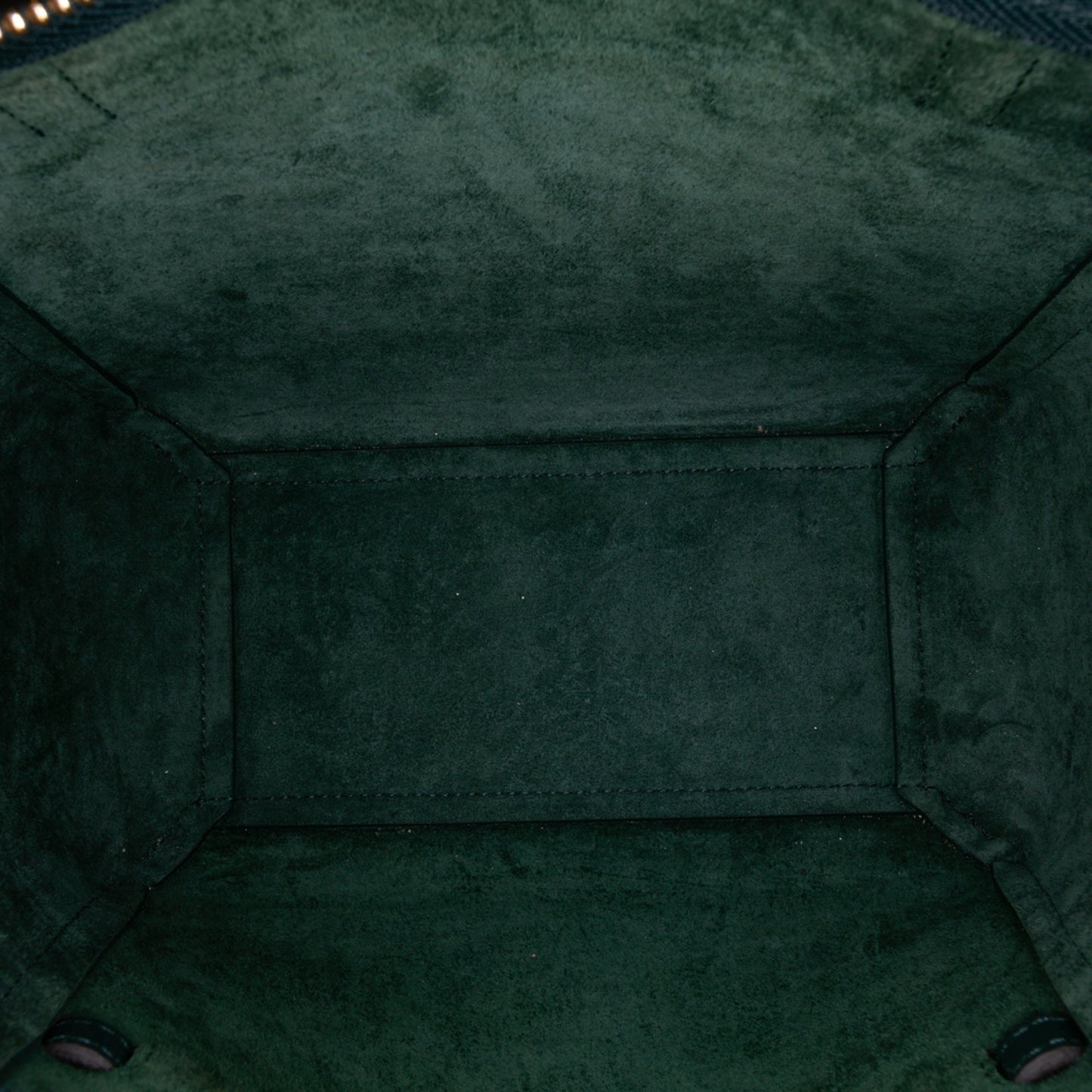 Second hand Céline Belt Bag Nano Grained Calfskin Leather Tote Handbag Green - Tabita Bags