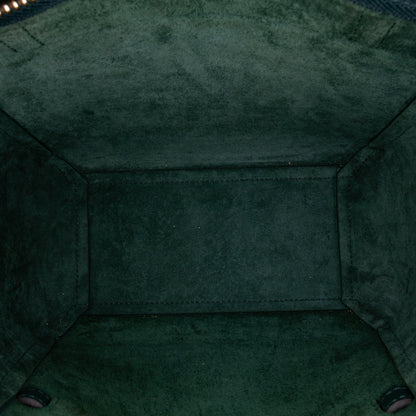 Second hand Céline Belt Bag Nano Grained Calfskin Leather Tote Handbag Green - Tabita Bags